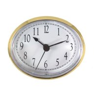 Oval Arabic Clock
Unmounted
(White Faced w/ Brass Bezel)