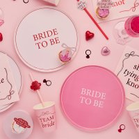 Pink 'Bride To Be' Paper Plates  - Pack of 8