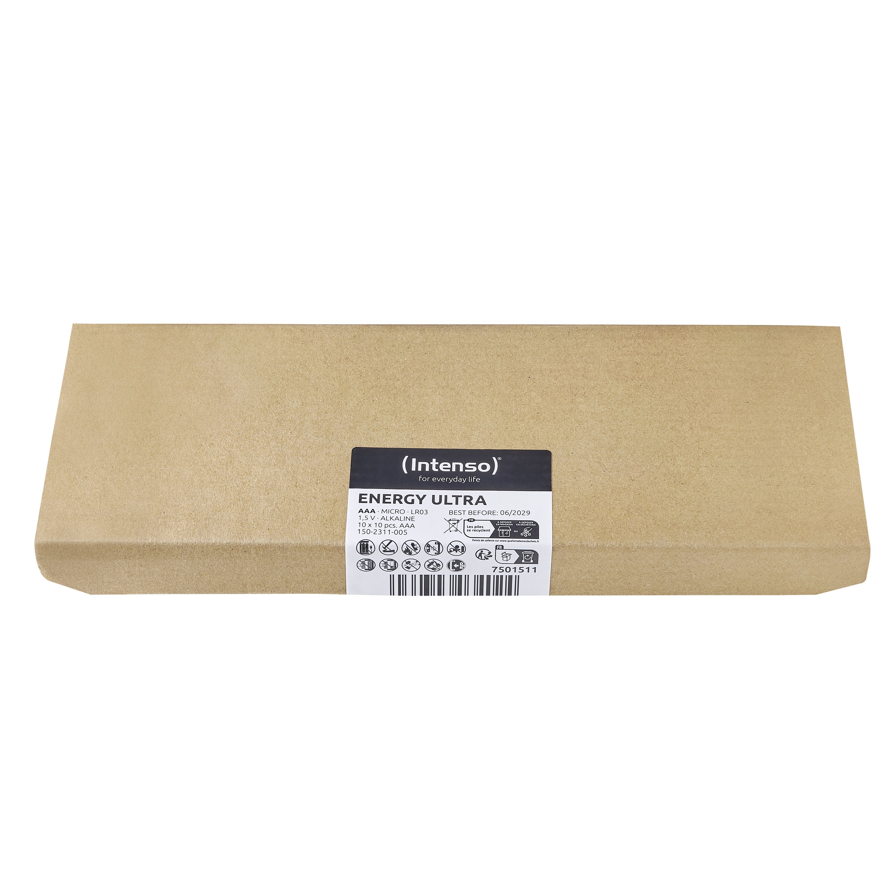 Intenso Energy Ultra AAA battery showing 1250 mAh capacity