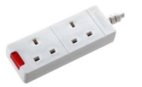 2 SOCKET 10M 13A EXT LEAD + INDICATOR WHITE