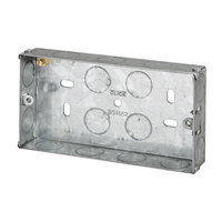 2 Gang 25mm Metal Socket Box