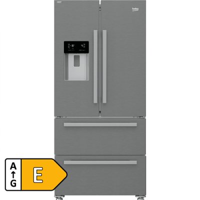 Beko 4 Door American Style Fridge Freezer - Brushed Steel | GNE460520DVPX 1