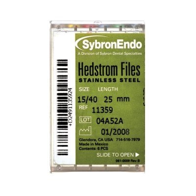 Sybron Endo Hedstrom Files 25mm - 6pk 40