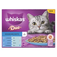 Whiskas Pouch 1 Plus Cat Duo Ocean Delights in Jelly 4x12x85g
