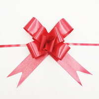 32MM METALLIC RED PULL BOW [50]