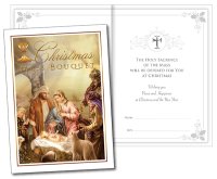 Christmas Mass Bouquet Card with Insert   (99306)