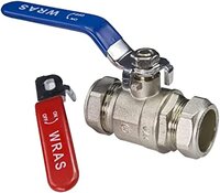 28mm lever ball valve (red & blue)