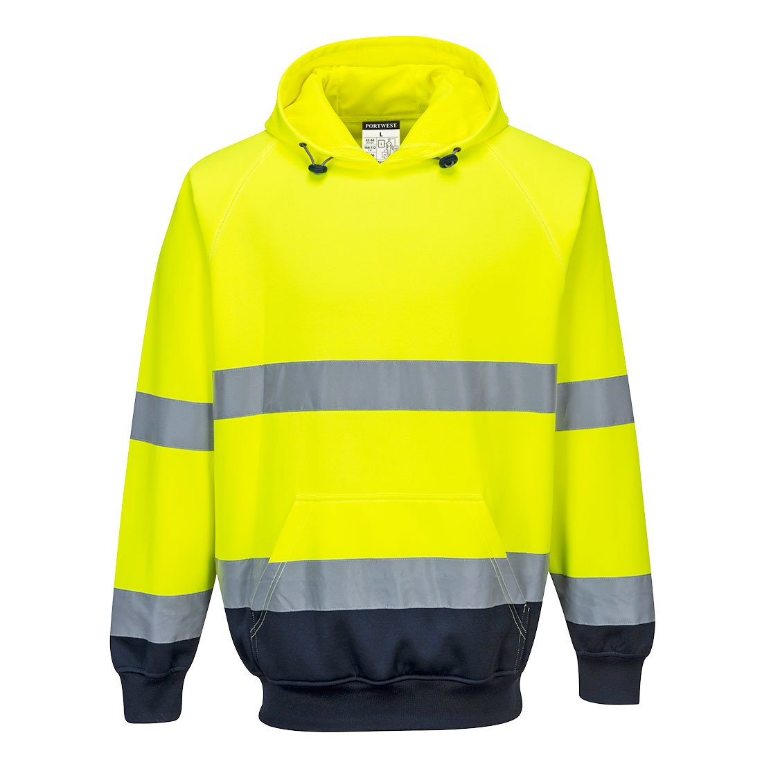 TWO-TONE HOODED HI-VIS SWEATSHIRT