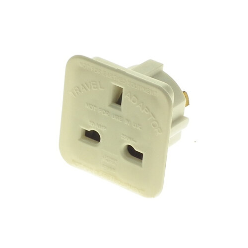 Powermaster Travel Adaptor 2 Pin Flat 13A