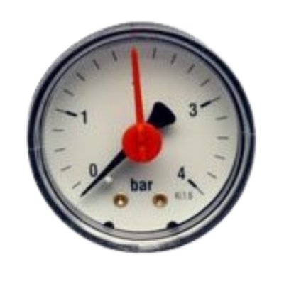 Manometer Ø50 0/4bar 1/4 axiaal