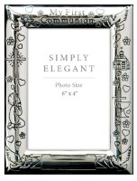 Communion Photo Frame/Silver Finish   (C4637)