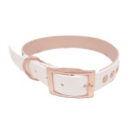 Trinkety Paws City Collection Biothane Dog Collar Powder Pearl/White Small 25-35cm 16mm