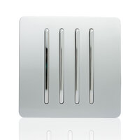 TRENDI 4 GANG 2 WAY SWITCH SILVER