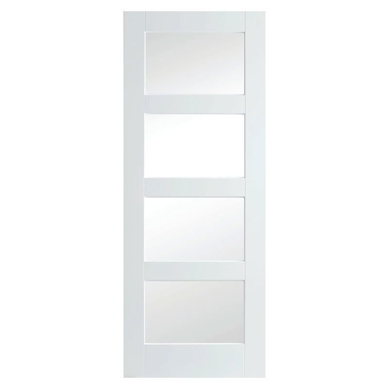 A0479 44mm Premium Primed White Shaker 4 Lite Clear