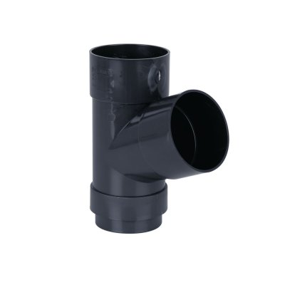 68mm Round 112.5 degree Downpipe Branch Anthracite Grey