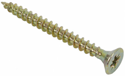 Firmtite Yellow Passivated Countersunk Recessed Screws 5.0 x 100 Box 100 24020202211