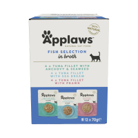 Applaws Cat Pouch Multipack - Fish Selection in Broth 70g 12pk x 1