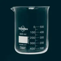 Beaker, low form, graduated, borosilicate glass DIN 12331. SCHARLAU. Capacity (ml): 1.000. Ø (mm): 105. Height (mm): 145
