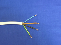 4 Core 0.75 Sqmm White Heat Resistant Flex