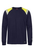 Tranemo Flame Retardant Hi-Vis Long Sleeve T-shirt Yellow/Navy 