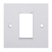 TRIAX 1 Gang Half Euro Module Grid Plate - White