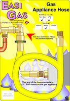 Easi Plumb 3' X 1/2" Cooker Hose LPG