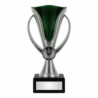18cm Silver & Green Plastic Cup on Marble
