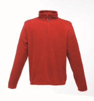 Regatta TRF549 Micro Zip Neck Fleece Red