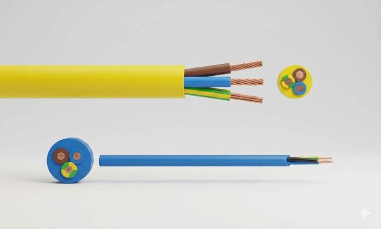 blue yellow arctic cable