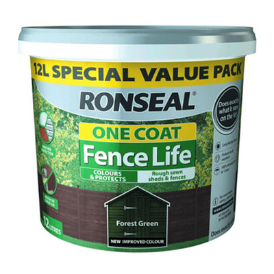 Ronseal Fence Life One Coat - Forest Green 12L