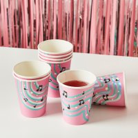 Musical Note Paper Cups - Pack of 8