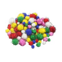 Pom Poms - Metallic 15,20,30mm - 6 Colours - 250 piece