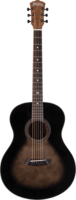 Washburn Bella Tono Novo S9 Studio Body Acoustic Guitar, Gloss Charcoal Burst
