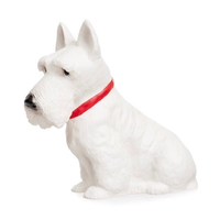 Heico children's lamp - white scottie dog with red collar