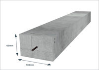 Concrete Lintel 100 x 65mm x 2000mm (4x3" x 6ft 6")