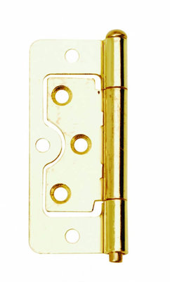 Dale Hardware Electro Brass 75mm Flush Hinge (x2) Dx40508