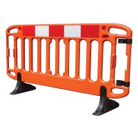 FRONTIER PEDESTRIAN BARRIER ORANGE WITH SUREFOOT ANTI-TRIP FEET