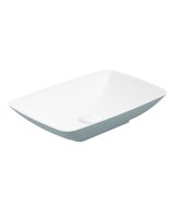SKAL RECTANGLE WASH BASIN 600X400 WHITE - CORAL GREEN & WASTE
