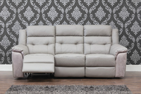 Lucca Taupe Grey Leather Sofa
