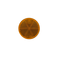 REFLECTOR AMBER ROUND ADHESIVE 60MM