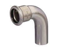 67mm MS12S MPRESS STAINLESS STEEL BEND 90DG MALE TO FEMALE