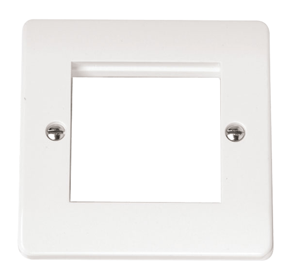 Click Mode 1G Twin Aperture Euro Mod Data Plate White CMA311