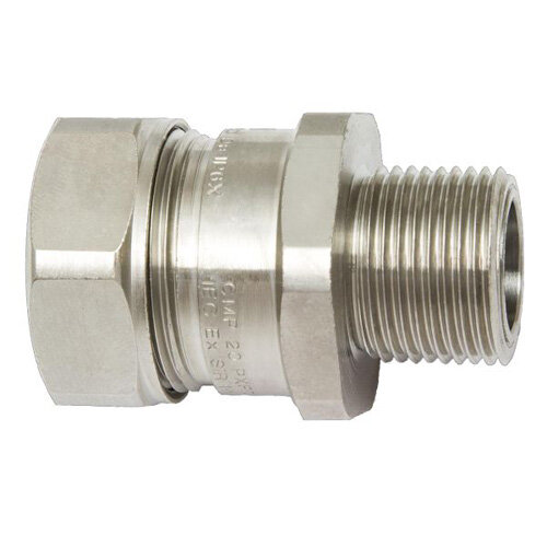 Conduit Gland 32mm NPT100 Nickel Plated Brass Flameproof Barrier