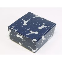 Navy with silver stag design 4 choc box  - 25pcs