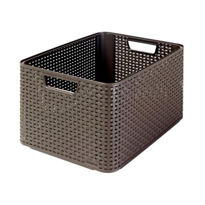Curver Rattan Storage Box - Brown (L)