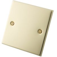 Polished Brass 1 Gang Blank Plate 6050-030