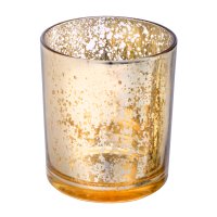 Glass Medium Candle Holder Gold - 70 x 90mm