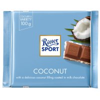 Ritter Sport milk chocolate bar with coconut filling - 12x100g