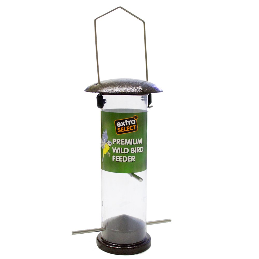 Extra Select 8in Premium Metal Niger Seed Feeder Mixed Colours 1x12