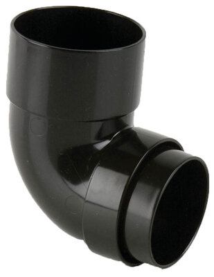 68mm Round 92.5 degree Downpipe Bend Black